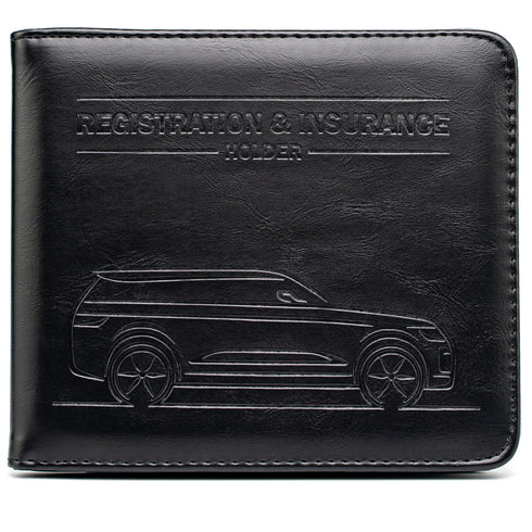 CANOPUS Car Registration and Insurance Holder, Magnetic Closure, Embossed Card Document Holder, Vehicle Glove Box Organizer